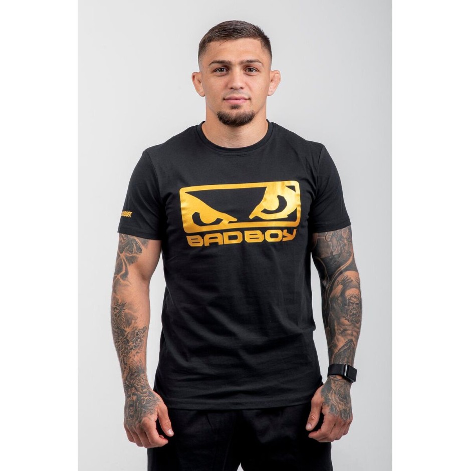 BAD BOY LOGO CLASSIC MEN'S T-SHIRT REGULAR FIT BB-000001-BGD Black