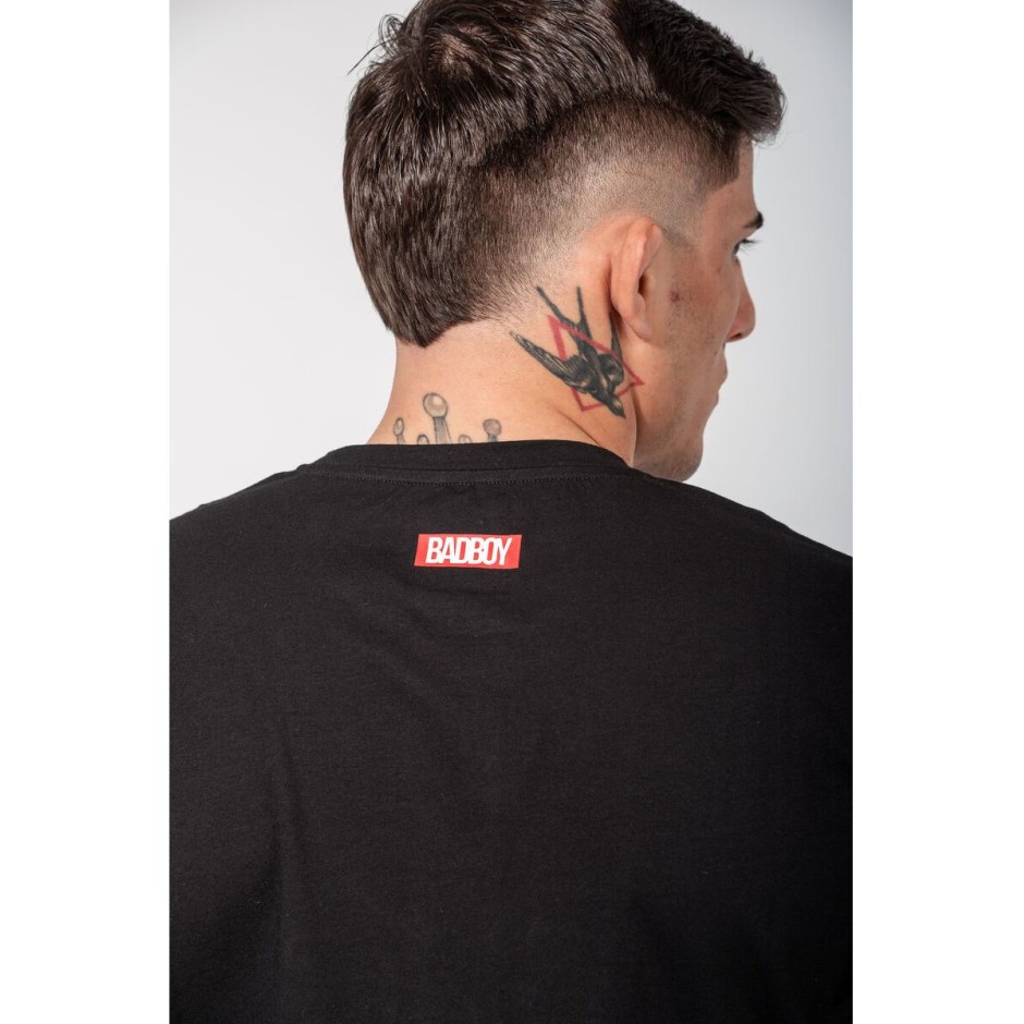 BAD BOY NO FEAR! MEN'S T-SHIRT REGULAR FIT BB-000013-BWR Black