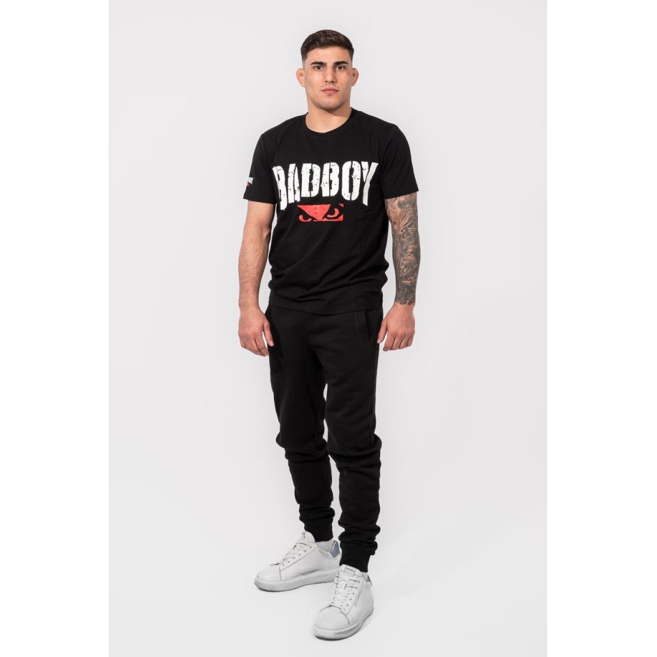 BAD BOY NO FEAR! MEN'S T-SHIRT REGULAR FIT BB-000013-BWR Black