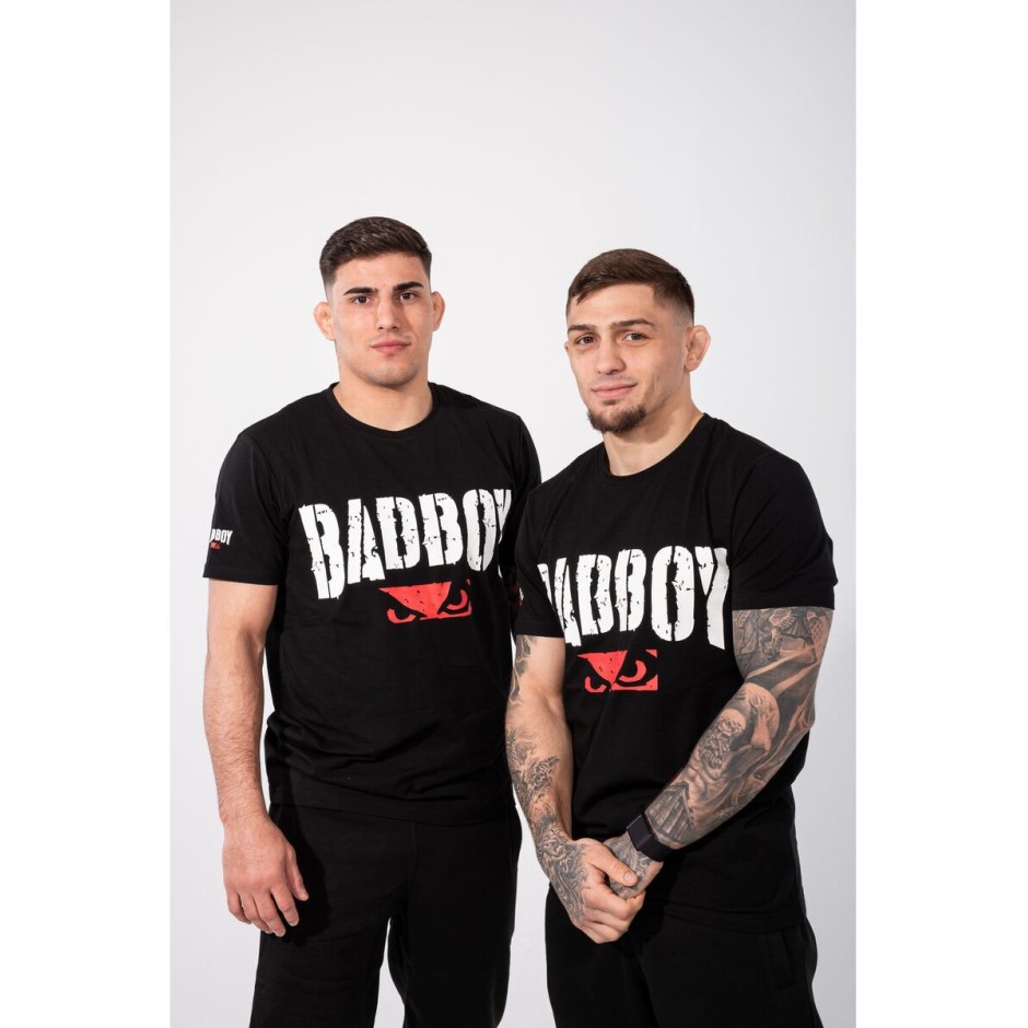 BAD BOY NO FEAR! MEN'S T-SHIRT REGULAR FIT BB-000013-BWR Black