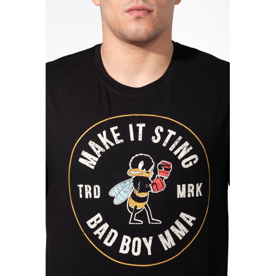 BAD BOY MAKE IT STING MEN'S T-SHIRT REGULAR FIT BB-000014-BWR Black