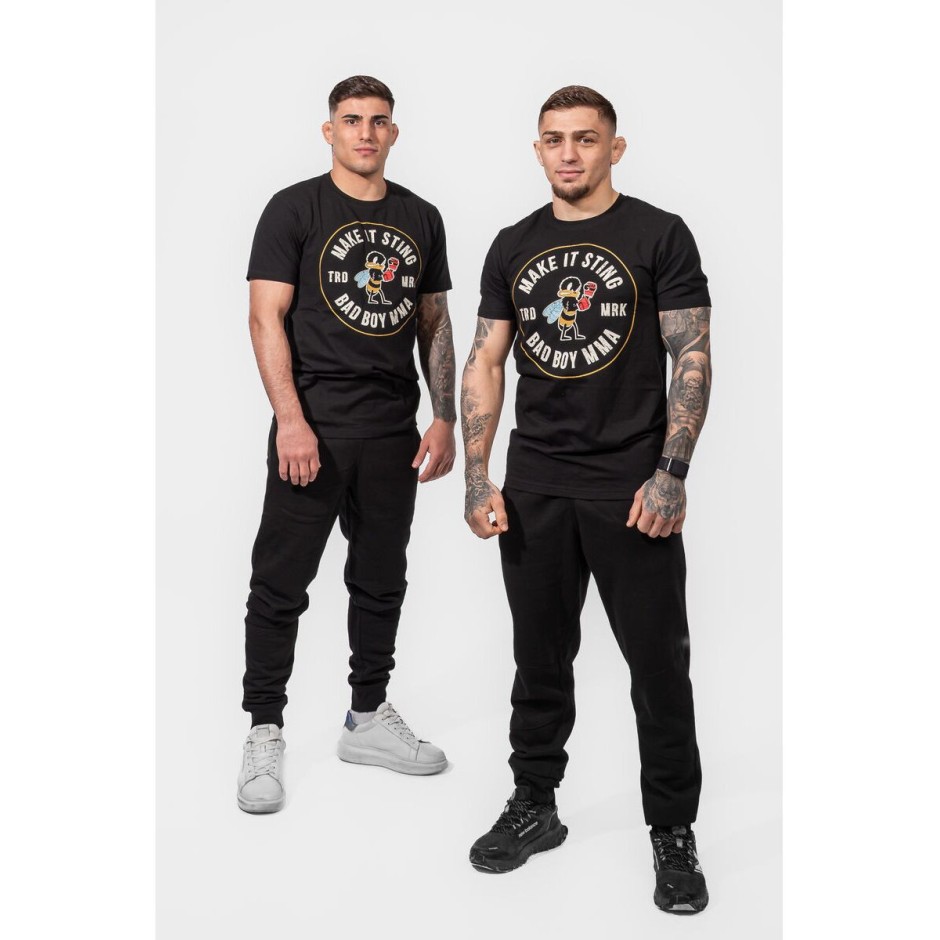 BAD BOY MAKE IT STING MEN'S T-SHIRT REGULAR FIT BB-000014-BWR Black