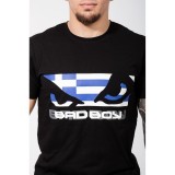 Ανδρική Κοντομάνικη Μπλούζα Μαύρη - Bad Boy Greek Flag Εικόνα 6