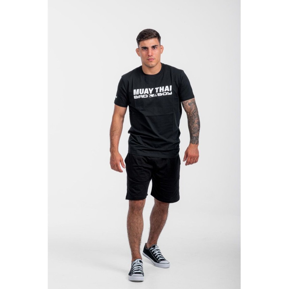 Ανδρική Κοντομάνικη Μπλούζα Μαύρη - Bad Boy Sports Muay Thai