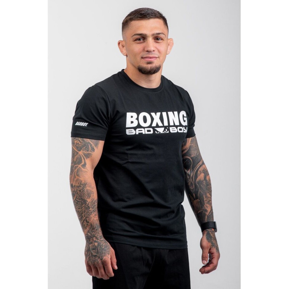 BAD BOY SPORTS BOXING T-SHIRT BB-000019-BW Black