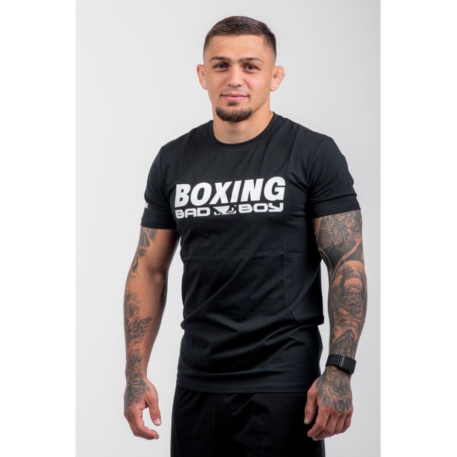 BAD BOY SPORTS BOXING T-SHIRT BB-000019-BW Black