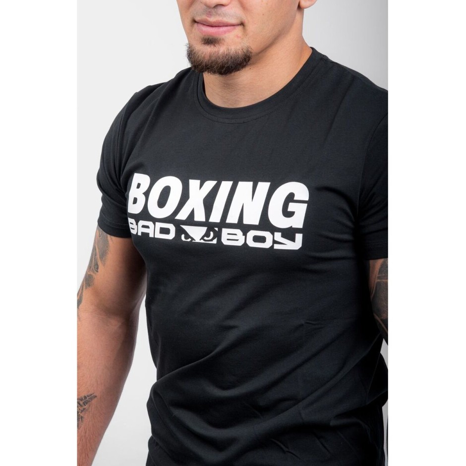 BAD BOY SPORTS BOXING T-SHIRT BB-000019-BW Black