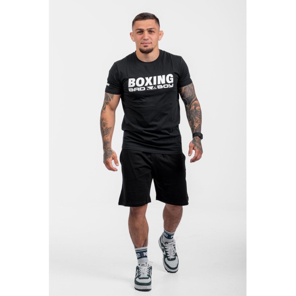 BAD BOY SPORTS BOXING T-SHIRT BB-000019-BW Black