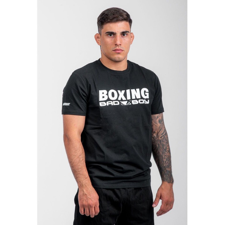 BAD BOY SPORTS BOXING T-SHIRT BB-000019-BW Black