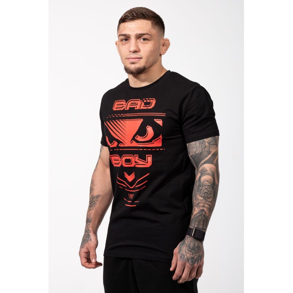 BAD BOY FIGHT MEN'S T-SHIRT REGULAR FIT BB-000024-BRE Μαύρο