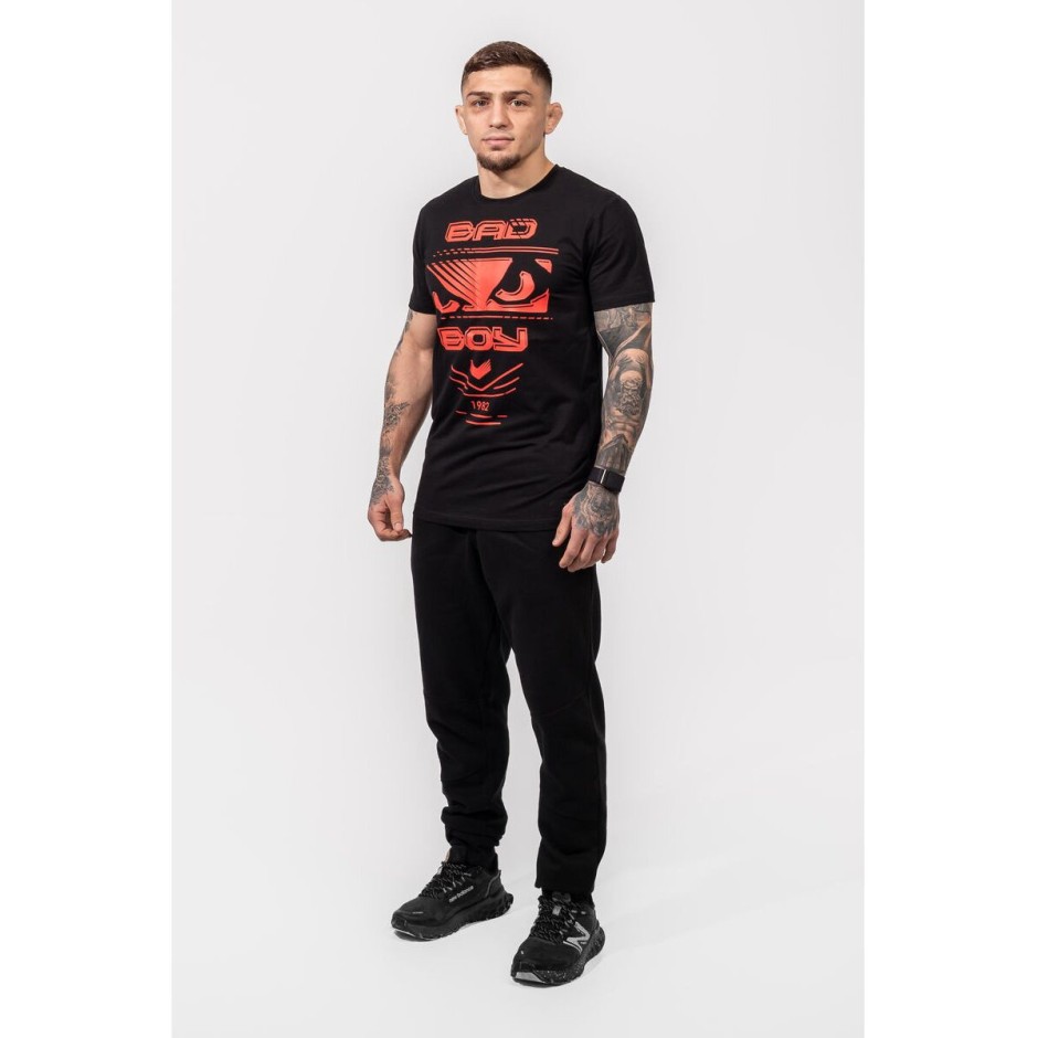 BAD BOY FIGHT MEN'S T-SHIRT REGULAR FIT BB-000024-BRE Μαύρο