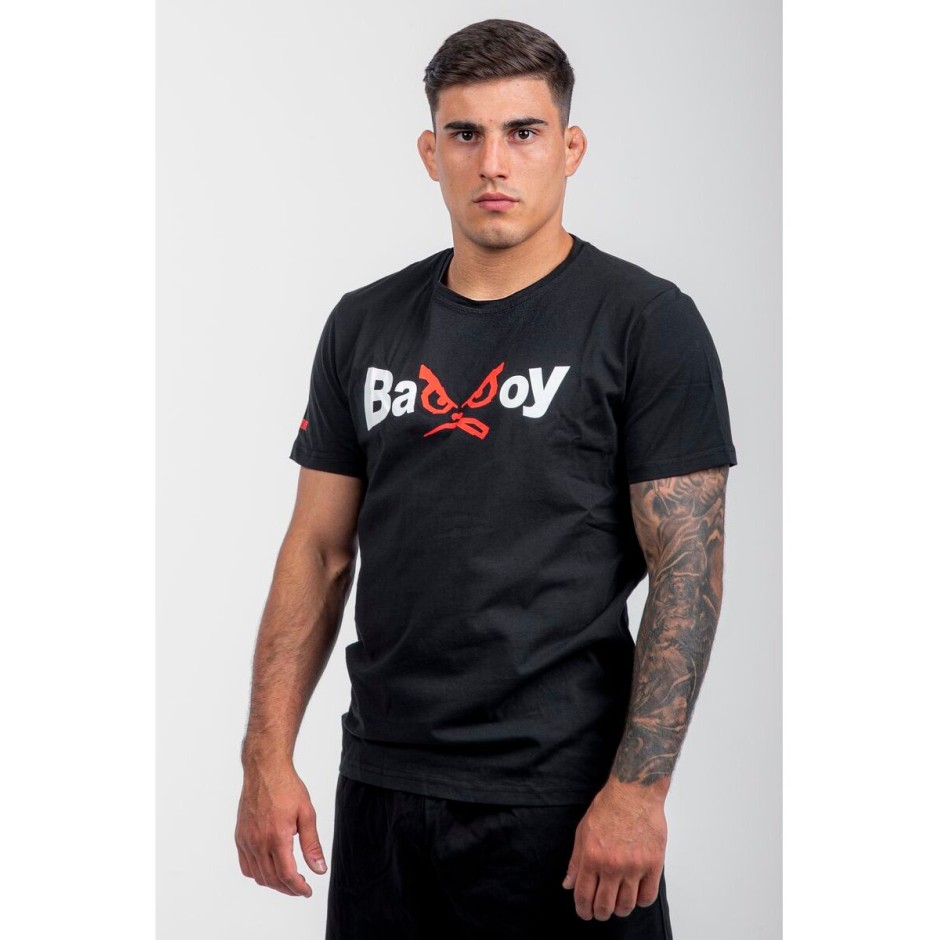 Ανδρική Κοντομάνικη Μπλούζα Μαύρη - Bad Boy Retro Logo