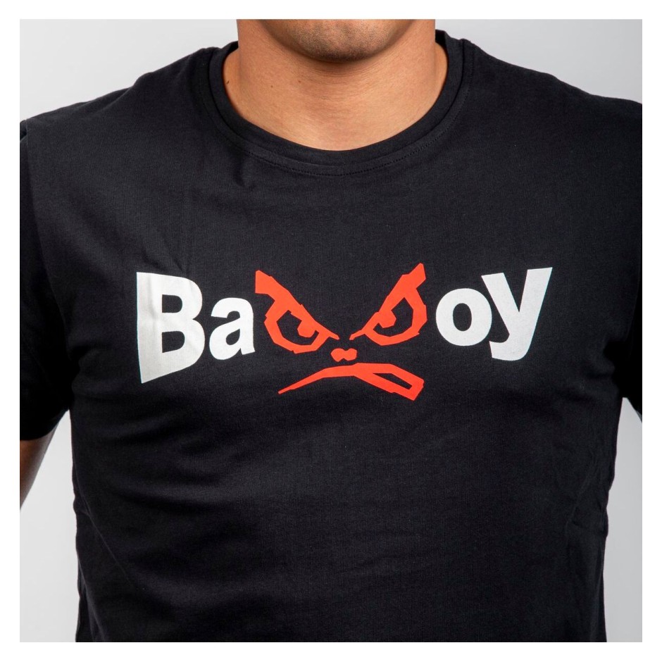 Ανδρική Κοντομάνικη Μπλούζα Μαύρη - Bad Boy Retro Logo