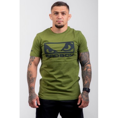 Ανδρική Κοντομάνικη Μπλούζα Χακί - Bad Boy Logo Classic 
