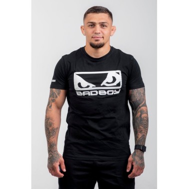 Ανδρική Κοντομάνικη Μπλούζα Μαύρη - Bad Boy Logo Classic 