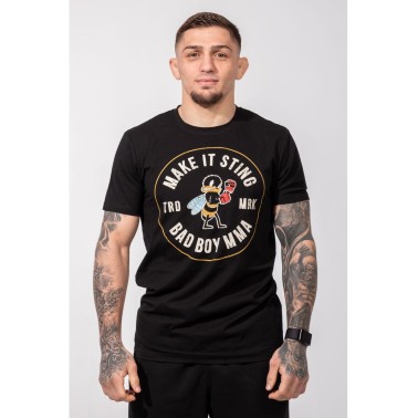 Ανδρική Κοντομάνικη Μπλούζα Μαύρη - Bad Boy Make It Sting