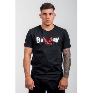 Ανδρική Κοντομάνικη Μπλούζα Μαύρη - Bad Boy Retro Logo