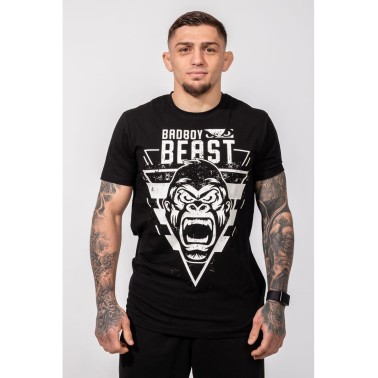 Ανδρική Κοντομάνικη Μπλούζα Μαύρη - Bad Boy Roll Like A Beast