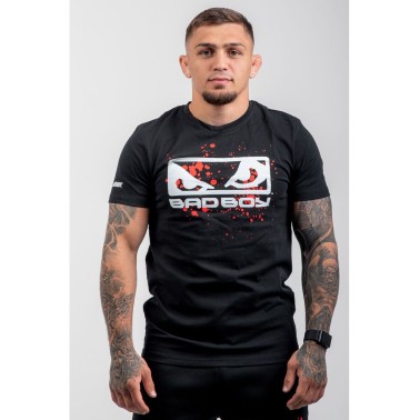 Ανδρική Κοντομάνικη Μπλούζα Μαύρη - Bad Boy Splatter