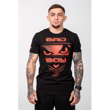 BAD BOY FIGHT MEN'S T-SHIRT REGULAR FIT BB-000024-BRE Μαύρο