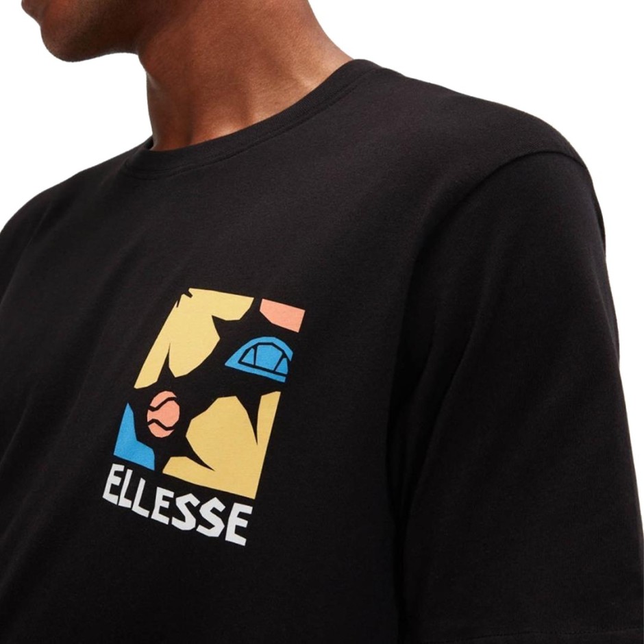 Ανδρική Κοντομάνικη Μπλούζα Μαύρη - Ellesse Impronta