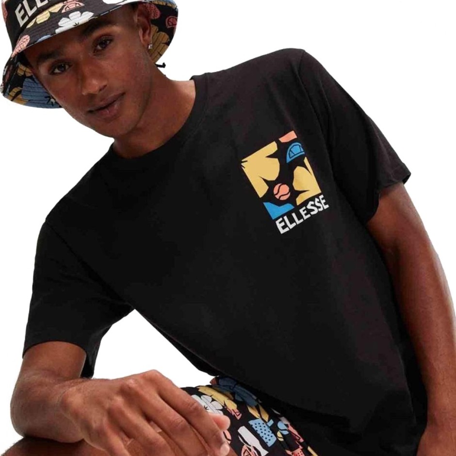 Ανδρική Κοντομάνικη Μπλούζα Μαύρη - Ellesse Impronta