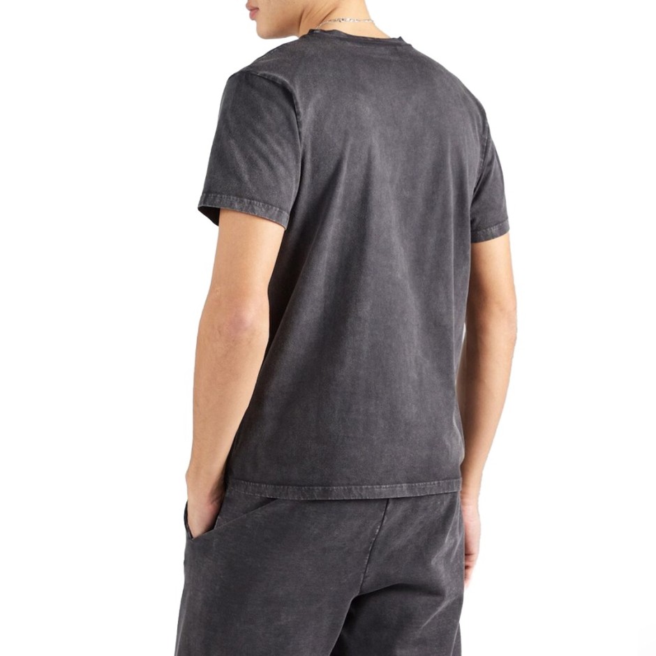 Ανδρική Κοντομάνικη Μπλούζα Μαύρη - Ellesse Genderless Acid Wash Mesmery