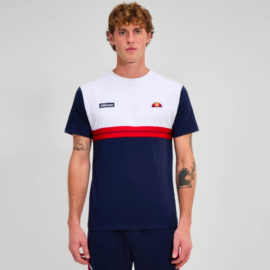 Ανδρική Κοντομάνικη Μπλούζα Πολύχρωμη - Ellesse USA Classics Macchio