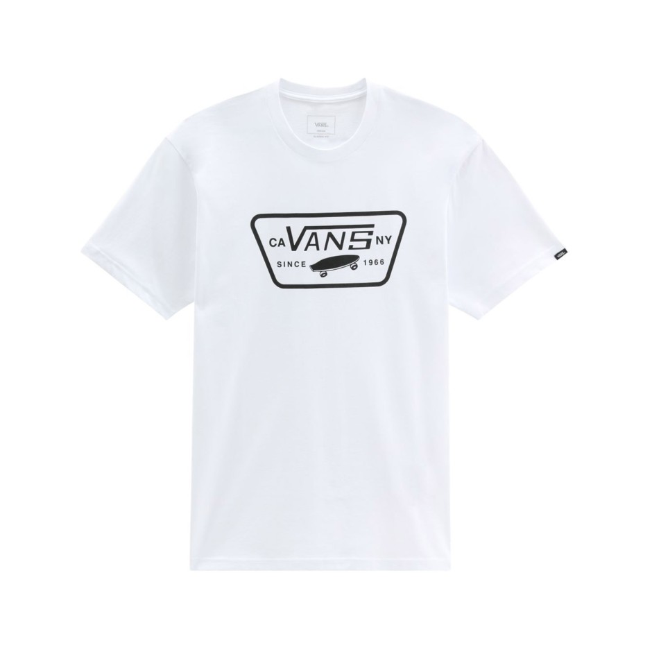 Ανδρική Κοντομάνικη Μπλούζα Λευκή - Vans Full Patch