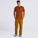 Vans Sixty Sixers Club Καφέ - Ανδρική Κοντομάνικη Μπλούζα Εικόνα 4