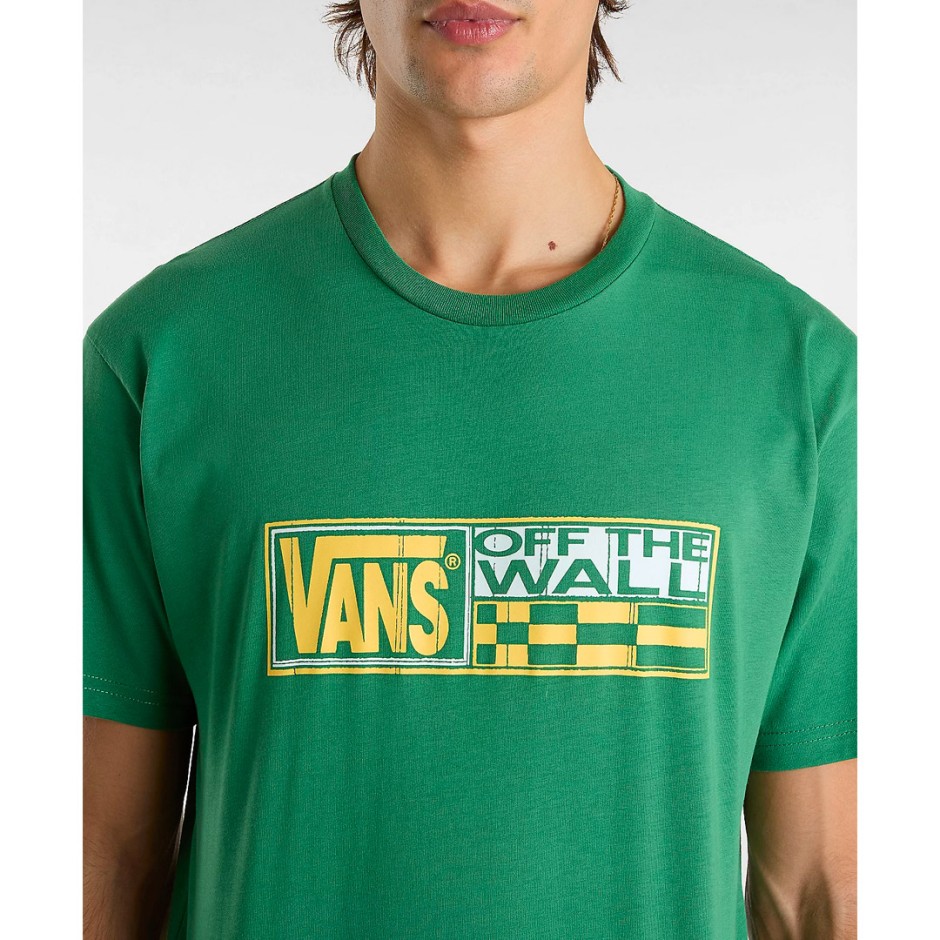 Ανδρική Κοντομάνικη Μπλούζα Πράσινη - Vans Hi Stretch 