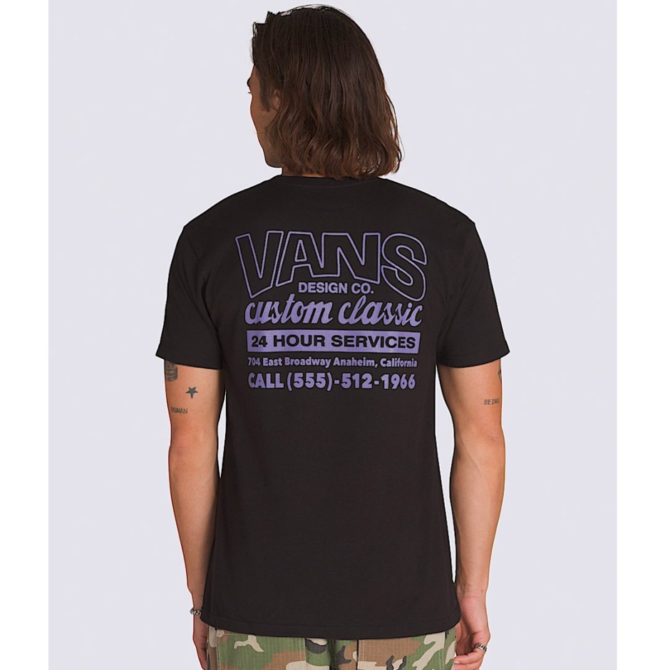 Ανδρική Κοντομάνικη Μπλούζα Μαύρη - Vans Shop Front