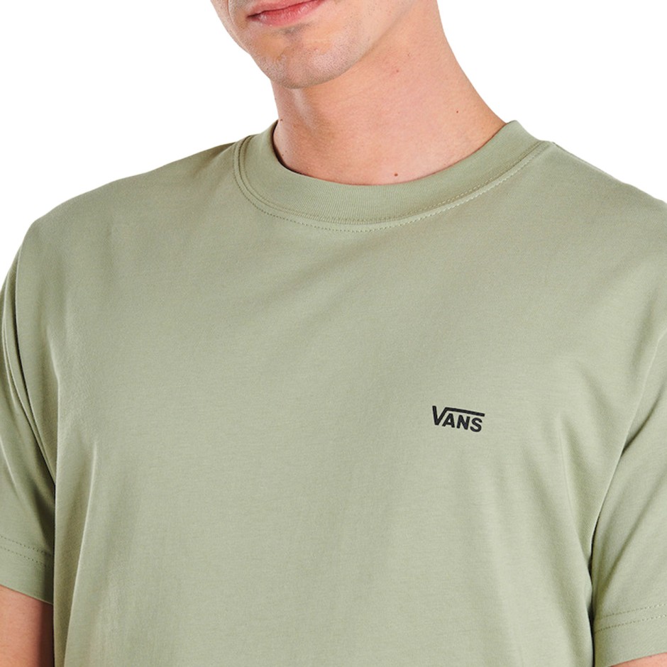 Ανδρική Κοντομάνικη Μπλούζα Χακί - Vans Left Chest Logo