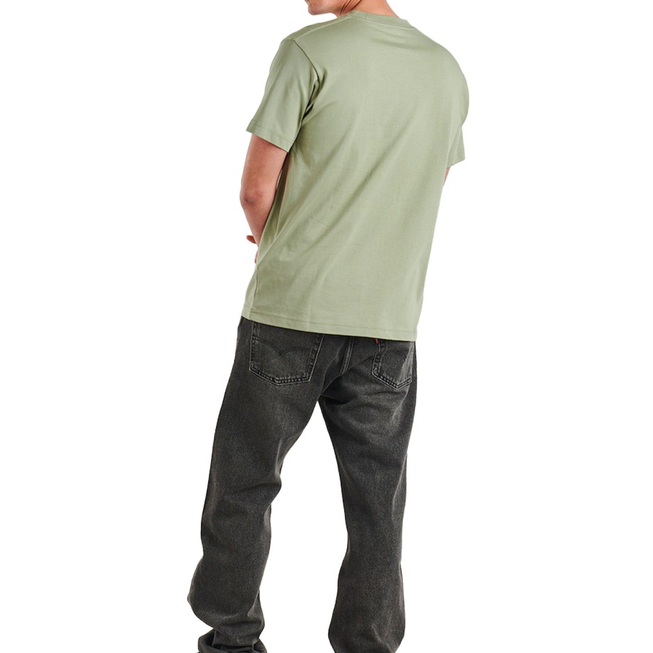 Ανδρική Κοντομάνικη Μπλούζα Χακί - Vans Left Chest Logo