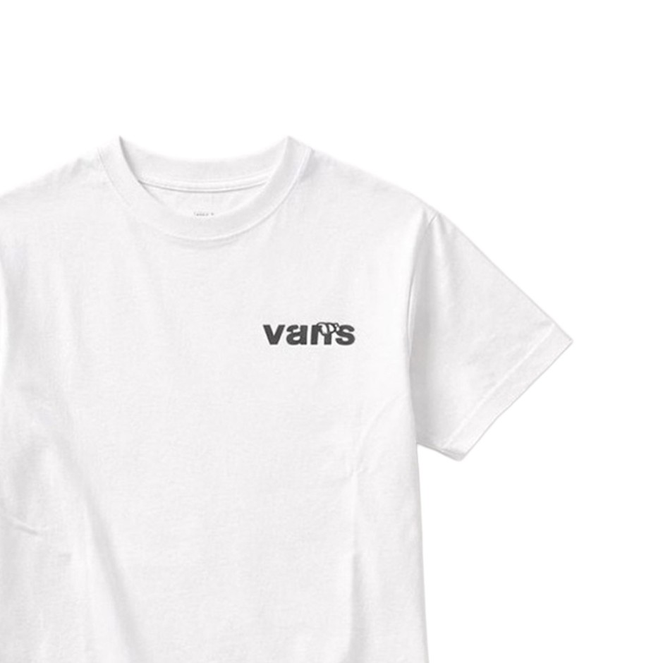 Ανδρική Κοντομάνικη Μπλούζα Λευκή - Vans Keyhole