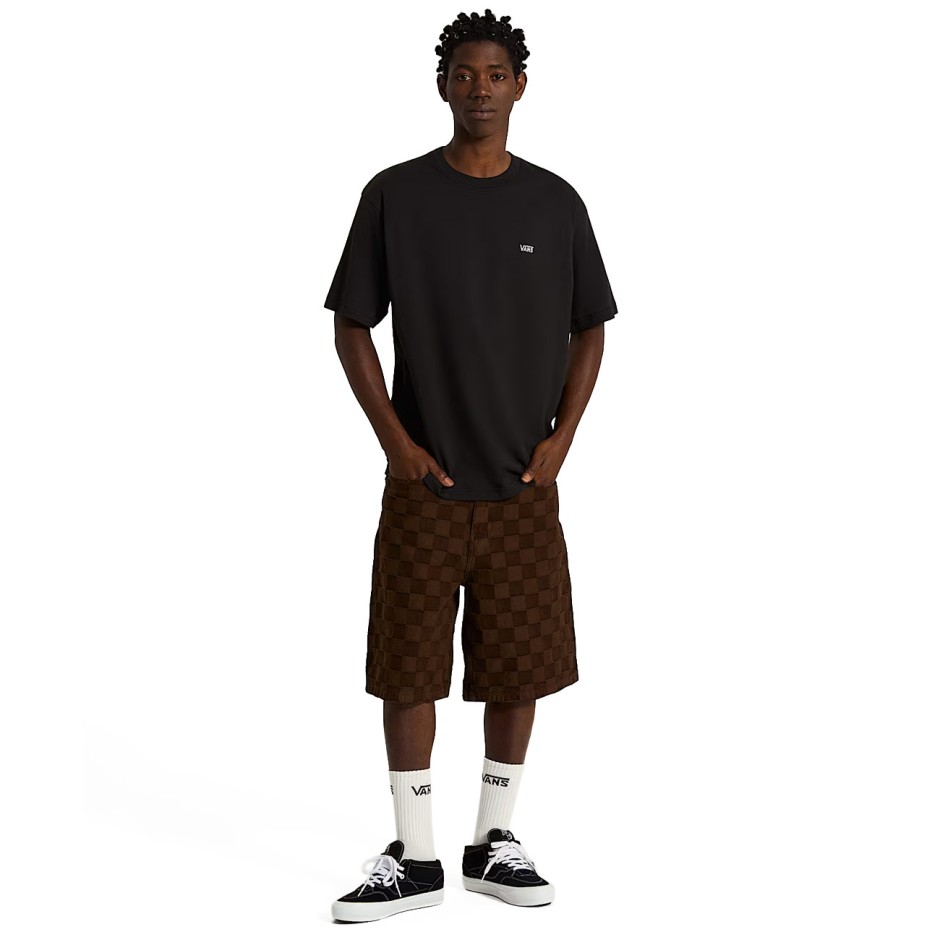 Ανδρική Κοντομάνικη Μπλούζα Μαύρη - Vans Left Chest II Logo