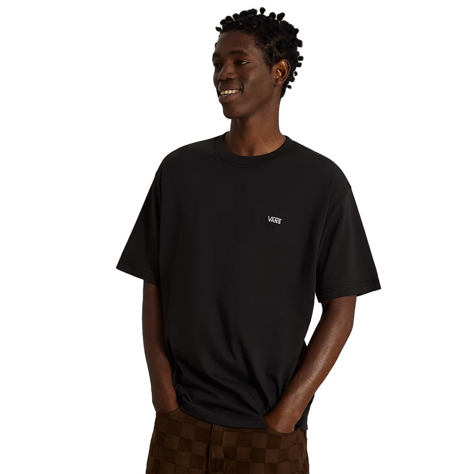 Ανδρική Κοντομάνικη Μπλούζα Μαύρη - Vans Left Chest II Logo