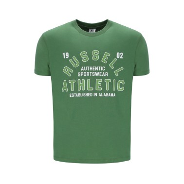 Ανδρική Κοντομάνικη Μπλούζα Πράσινη - Russell Athletic 