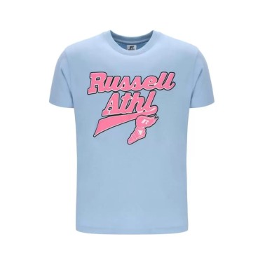 Ανδρική Κοντομάνικη Μπλούζα Σιέλ - Russell Athletic