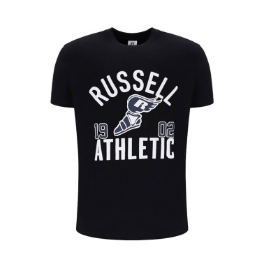 Ανδρική Κοντομάνικη Μπλούζα Μαύρη - Russell Athletic