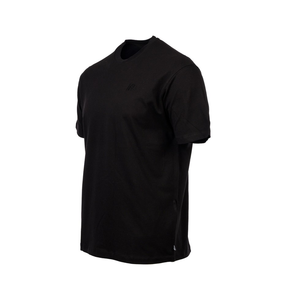 Men's T-Shirt Black - Russell Athletic Small Embossed Logo