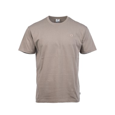 Ανδρική Κοντομάνικη Μπλούζα Καφέ - Russell Athletic Small Embossed Logo