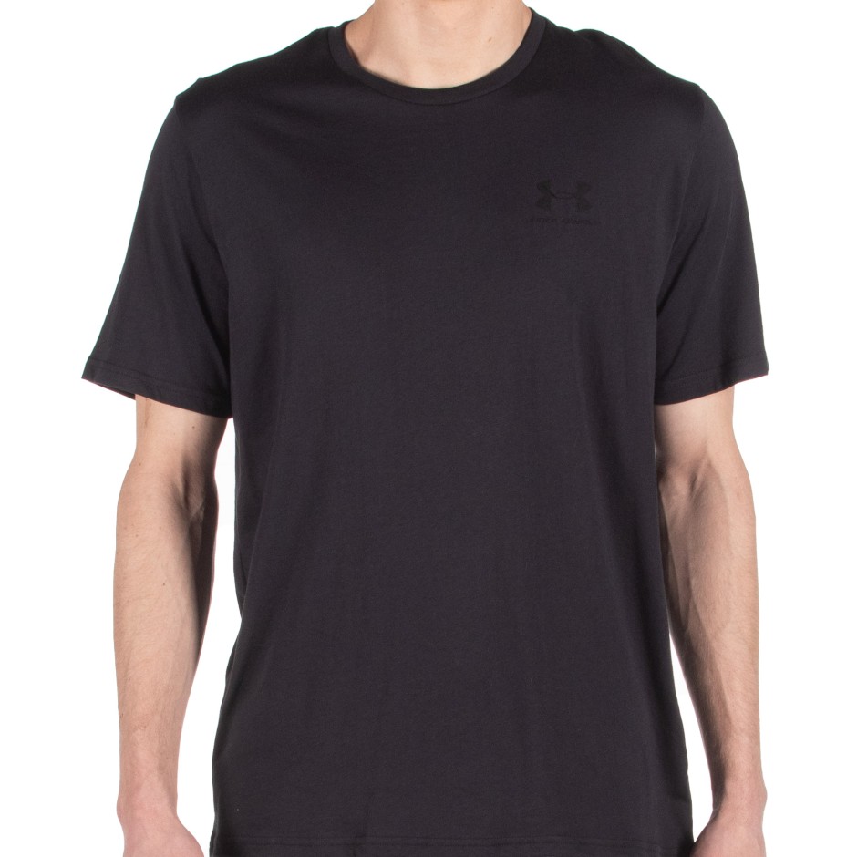 Ανδρική Κοντομάνικη Μπλούζα Μαύρη - Under Armour Sportstyle Left Chest
