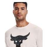 UNDER ARMOUR PROJECT ROCK BRAHMA BULL MEN'S SHORT SLEEVE TEE 1361733-112 White Image 1