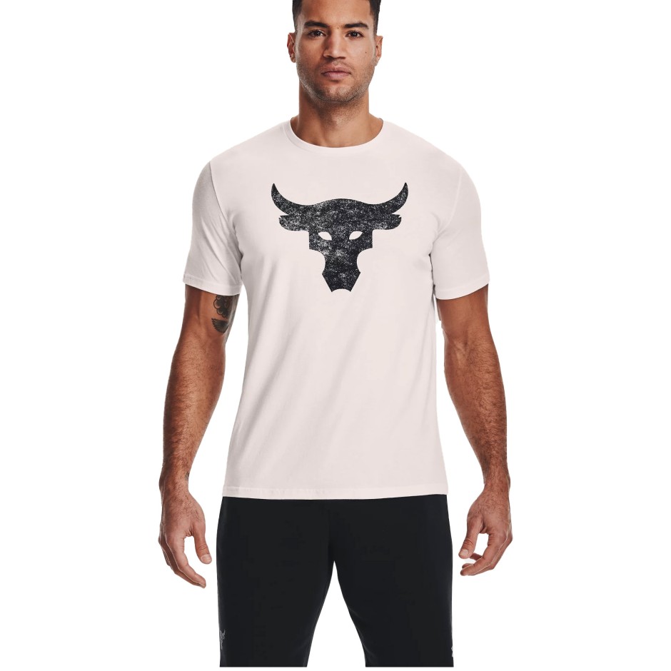 UNDER ARMOUR PROJECT ROCK BRAHMA BULL MEN'S SHORT SLEEVE TEE 1361733-112 White