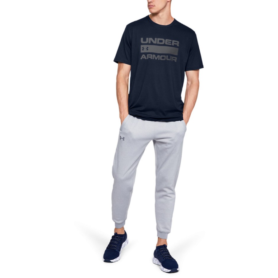 Ανδρική Κοντομάνικη Μπλούζα Προπόνησης Μπλε - Under Armour Team Issue Wordmark