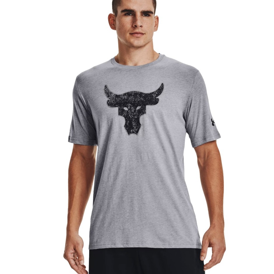 UNDER ARMOUR PROJECT ROCK BRAHMA BULL SS 1371214 035 Grey