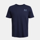 Under Armour Sportstyle Left Chest Μπλε - Ανδρική Κοντομάνικη Μπλούζα Εικόνα 1