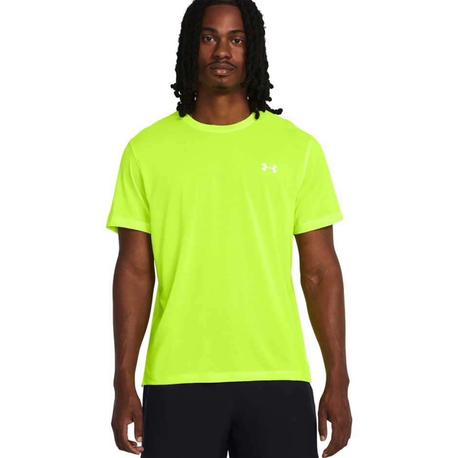 Ανδρική Κοντομάνικη Μπλούζα για Τρέξιμο Κίτρινη - Under Armour Streaker 