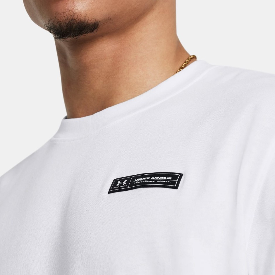 Ανδρική Κοντομάνικη Μπλούζα Λευκή - Under Armour Heavyweight Armour Label